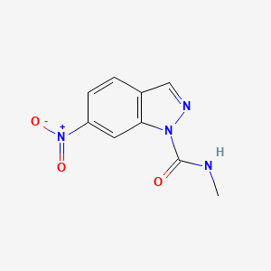 molecular formula C9H8N4O3 B11883396 n-Methyl-6-nitro-1h-indazole-1-carboxamide CAS No. 24240-38-8