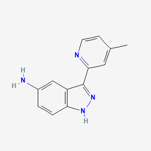 molecular formula C13H12N4 B11883400 3-(4-methylpyridin-2-yl)-1H-indazol-5-amine CAS No. 1356088-04-4