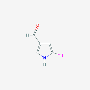 molecular formula C5H4INO B11883417 5-Iodo-1H-pyrrole-3-carbaldehyde 