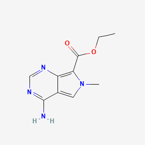 molecular formula C10H12N4O2 B11883444 Ethyl 4-amino-6-methyl-6H-pyrrolo[3,4-d]pyrimidine-7-carboxylate 