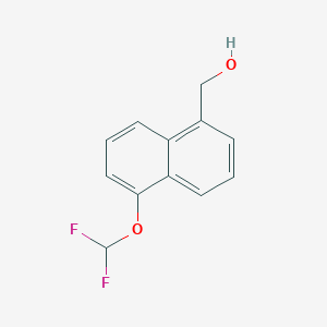 molecular formula C12H10F2O2 B11883521 1-(Difluoromethoxy)naphthalene-5-methanol 
