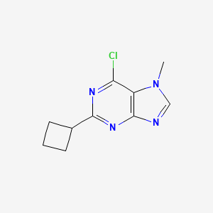 molecular formula C10H11ClN4 B11883564 6-Chloro-2-cyclobutyl-7-methyl-7H-purine 
