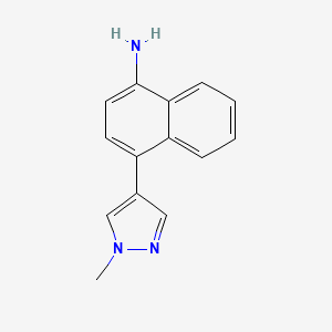 molecular formula C14H13N3 B11883603 4-(1-Methyl-1H-pyrazol-4-yl)naphthalen-1-amine 