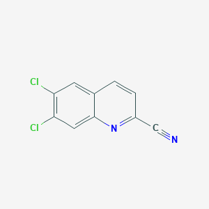 molecular formula C10H4Cl2N2 B11883635 6,7-Dichloroquinoline-2-carbonitrile 