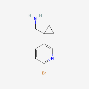 molecular formula C9H11BrN2 B11883710 (1-(6-Bromopyridin-3-YL)cyclopropyl)methanamine CAS No. 1060811-50-8