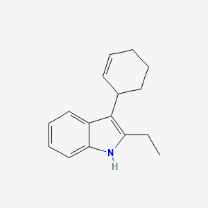 molecular formula C16H19N B11883737 3-(Cyclohex-2-en-1-yl)-2-ethyl-1H-indole 