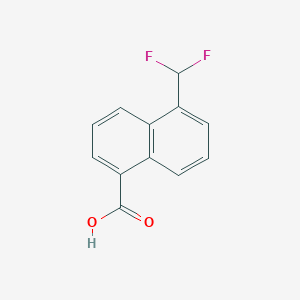 molecular formula C12H8F2O2 B11883738 1-(Difluoromethyl)naphthalene-5-carboxylic acid 