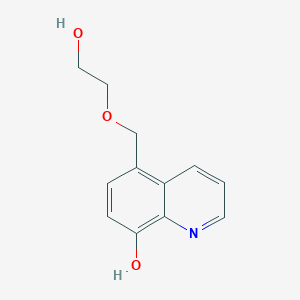 molecular formula C12H13NO3 B11883739 5-((2-Hydroxyethoxy)methyl)quinolin-8-ol 