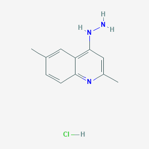 molecular formula C11H14ClN3 B11883763 2,6-Dimethyl-4-hydrazinoquinoline hydrochloride 