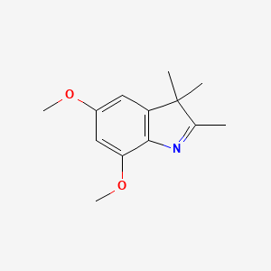 molecular formula C13H17NO2 B11883782 5,7-Dimethoxy-2,3,3-trimethyl-3H-indole CAS No. 121807-35-0