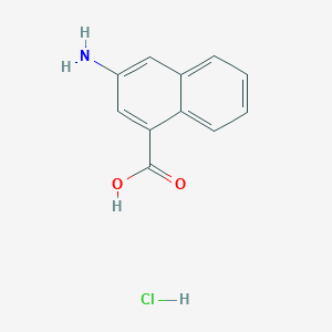 molecular formula C11H10ClNO2 B11883859 3-Amino-1-naphthoic acid hydrochloride 