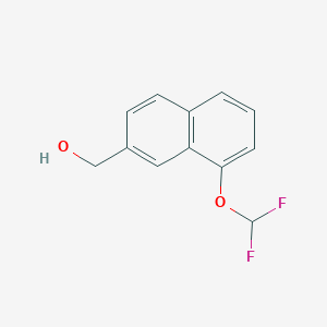 molecular formula C12H10F2O2 B11883896 1-(Difluoromethoxy)naphthalene-7-methanol 