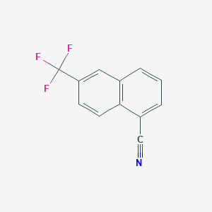 molecular formula C12H6F3N B11883936 1-Cyano-6-(trifluoromethyl)naphthalene 