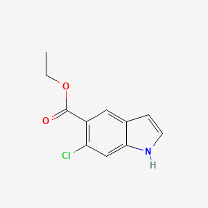 molecular formula C11H10ClNO2 B11883985 ethyl 6-chloro-1H-indole-5-carboxylate CAS No. 1057076-52-4