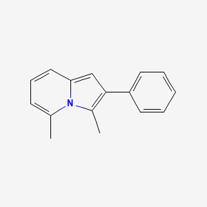 molecular formula C16H15N B11883991 3,5-Dimethyl-2-phenylindolizine CAS No. 136118-50-8