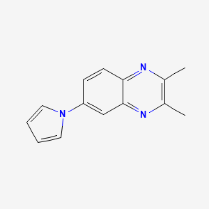 molecular formula C14H13N3 B11883995 2,3-Dimethyl-6-(1H-pyrrol-1-yl)quinoxaline 