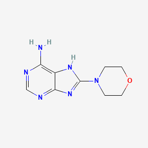 molecular formula C9H12N6O B11884003 8-Morpholino-7H-purin-6-amine 