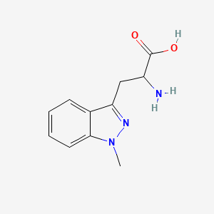 molecular formula C11H13N3O2 B11884013 2-Amino-3-(1-methyl-1H-indazol-3-yl)propanoic acid 