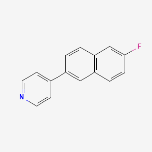 molecular formula C15H10FN B11884031 4-(6-Fluoronaphthalen-2-yl)pyridine 