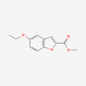 molecular formula C12H12O4 B11884055 Methyl 5-ethoxybenzofuran-2-carboxylate 