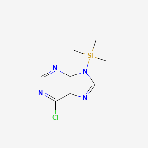 molecular formula C8H11ClN4Si B11884090 6-Chloro-9-(trimethylsilyl)-9H-purine CAS No. 32865-86-4