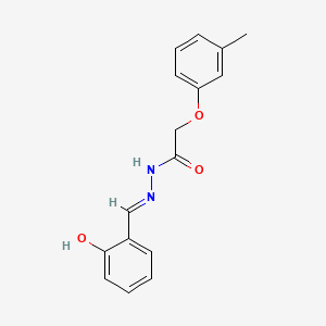 molecular formula C16H16N2O3 B1188414 N'-[(E)-(2-hydroxyphenyl)methylidene]-2-(3-methylphenoxy)acetohydrazide 
