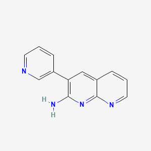 molecular formula C13H10N4 B11884179 3-(Pyridin-3-yl)-1,8-naphthyridin-2-amine CAS No. 60467-63-2