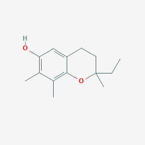 molecular formula C14H20O2 B11884242 2-Ethyl-2,7,8-trimethylchroman-6-ol 