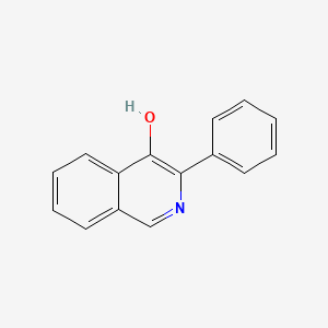 molecular formula C15H11NO B11884345 4-Isoquinolinol, 3-phenyl- CAS No. 51787-73-6