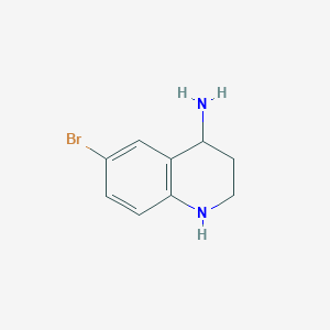 molecular formula C9H11BrN2 B11884354 6-Bromo-1,2,3,4-tetrahydroquinolin-4-amine 