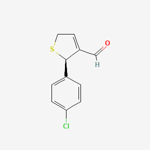 molecular formula C11H9ClOS B11884397 (R)-2-(4-Chlorophenyl)-2,5-dihydrothiophene-3-carbaldehyde 