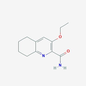 molecular formula C12H16N2O2 B11884420 3-Ethoxy-5,6,7,8-tetrahydroquinoline-2-carboxamide 