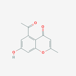 molecular formula C12H10O4 B11884489 4H-1-Benzopyran-4-one, 5-acetyl-7-hydroxy-2-methyl- CAS No. 94356-33-9