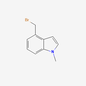 molecular formula C10H10BrN B11884503 4-(Bromomethyl)-1-methyl-1H-indole 