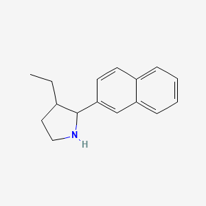 molecular formula C16H19N B11884538 3-Ethyl-2-(naphthalen-2-yl)pyrrolidine 