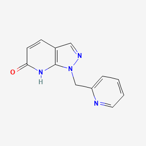 molecular formula C12H10N4O B11884577 1-(Pyridin-2-ylmethyl)-1H-pyrazolo[3,4-b]pyridin-6(7H)-one 