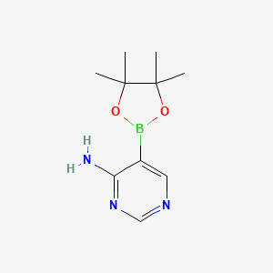 molecular formula C10H16BN3O2 B11884596 5-(4,4,5,5-Tetramethyl-1,3,2-dioxaborolan-2-yl)pyrimidin-4-amine 