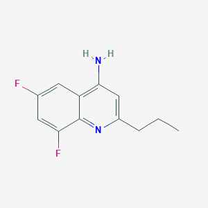 molecular formula C12H12F2N2 B11884615 6,8-Difluoro-2-propylquinolin-4-amine CAS No. 1189105-83-6