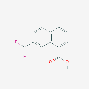 molecular formula C12H8F2O2 B11884712 7-(Difluoromethyl)-1-naphthoic acid 