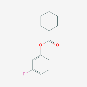molecular formula C13H15FO2 B11884726 Cyclohexanecarboxylic acid, 3-fluorophenyl ester CAS No. 78322-89-1