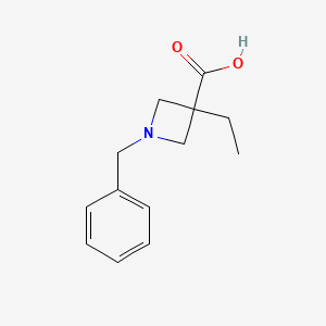 molecular formula C13H17NO2 B11884742 1-Benzyl-3-ethylazetidine-3-carboxylic acid 