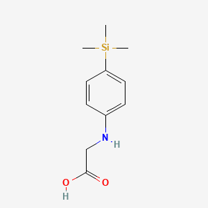 molecular formula C11H17NO2Si B11884763 N-[4-(Trimethylsilyl)phenyl]glycine CAS No. 93621-84-2