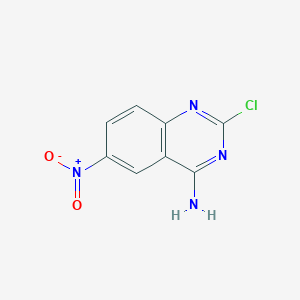 molecular formula C8H5ClN4O2 B11884891 2-Chloro-6-nitroquinazolin-4-amine 