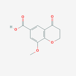 molecular formula C11H10O5 B11884952 8-Methoxy-4-oxochroman-6-carboxylic acid 