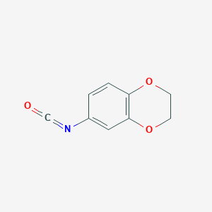 molecular formula C9H7NO3 B011885 6-异氰酸酯-2,3-二氢-1,4-苯并二氧杂环 CAS No. 100275-94-3