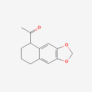 molecular formula C13H14O3 B11885002 1-(5,6,7,8-Tetrahydro-2H-naphtho[2,3-d][1,3]dioxol-5-yl)ethan-1-one CAS No. 62518-61-0