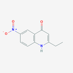molecular formula C11H10N2O3 B11885019 2-Ethyl-6-nitroquinolin-4(1H)-one CAS No. 112182-48-6