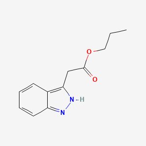 molecular formula C12H14N2O2 B11885049 Propyl 2-(2H-indazol-3-yl)acetate 