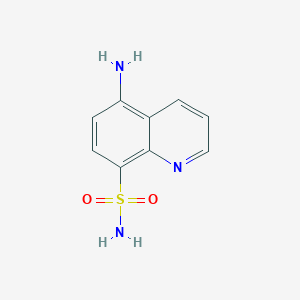 molecular formula C9H9N3O2S B11885092 5-Aminoquinoline-8-sulfonamide 