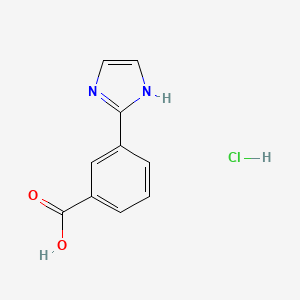 molecular formula C10H9ClN2O2 B11885280 3-(1H-Imidazol-2-yl)benzoic acid hydrochloride 